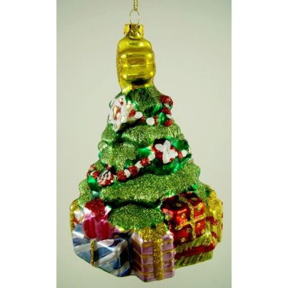 Festive Nutcracker Trimmed Holiday Tree Christmas Ornament Set of 2 - Picture 3 of 8